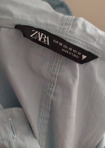 s Beden mavi Renk Zara Rüzgarlık Yağmurluk Ceket