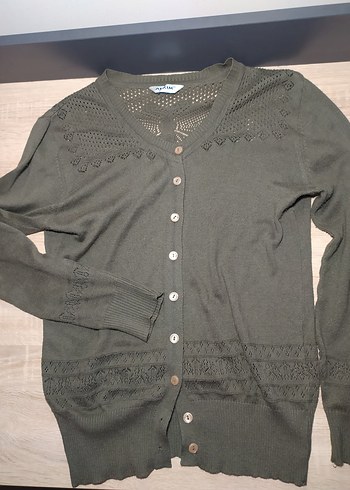 Gri V-Yaka Triko  Hırka - Görsel 3