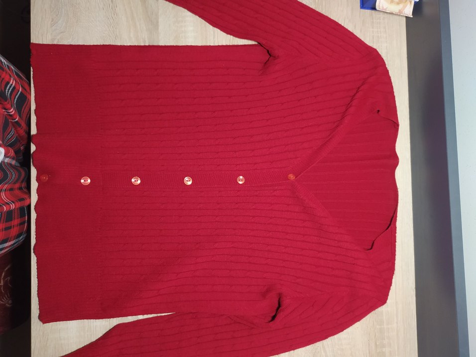 Gri V-Yaka Triko  Hırka - Görsel 2