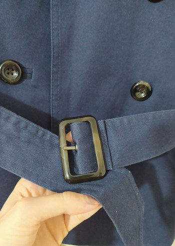 Mavi Kadın Midi Trençkot - Görsel 2