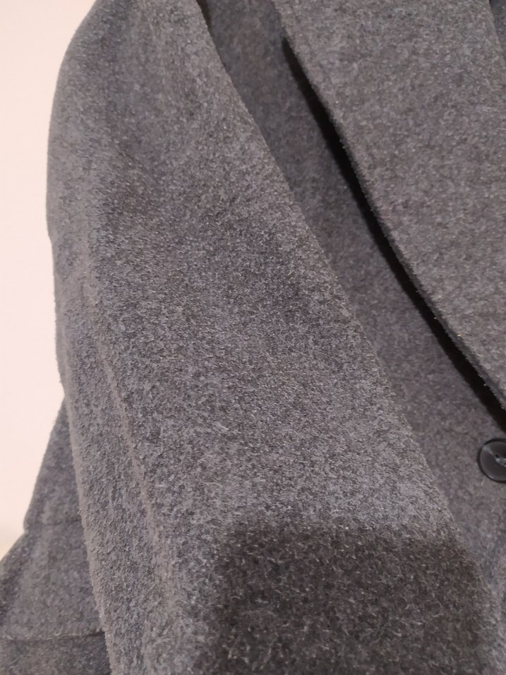 Zara Çift Düğmeli Antrasit Kaban - Görsel 3