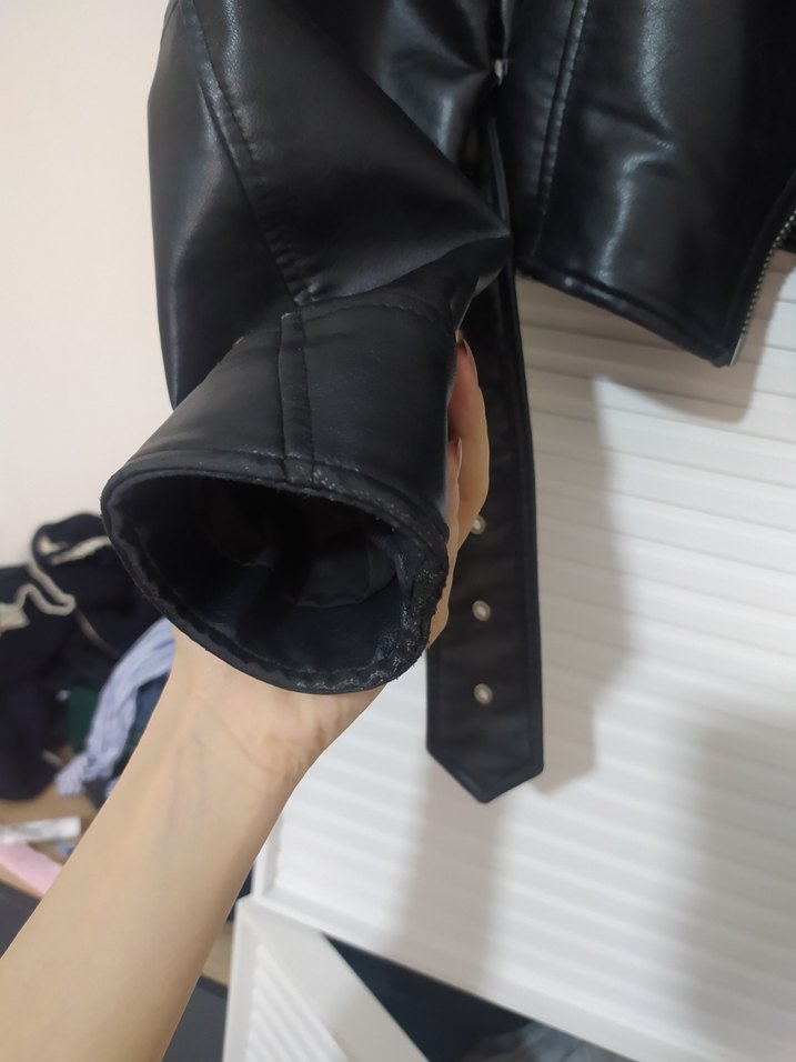 Zara Viral Siyah Deri Biker Ceket - Görsel 2