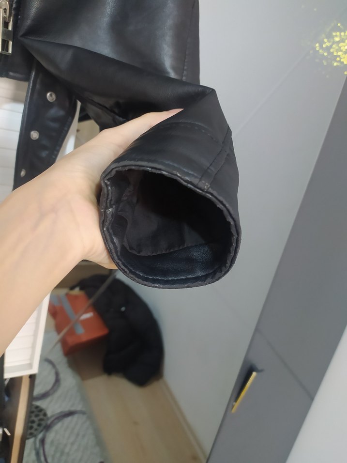 Zara Viral Siyah Deri Biker Ceket - Görsel 3