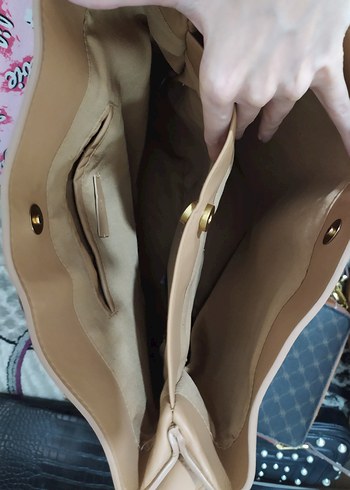 Mango Taba Deri Kadın Omuz Çantası - Görsel 3