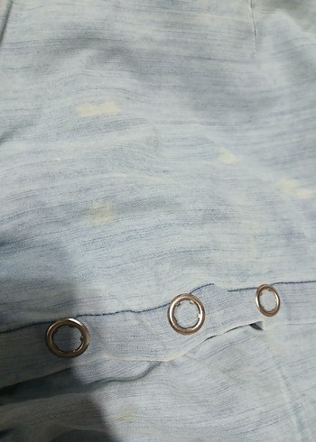 Gri Denim Kadın Tulum, Düğmeli, Kısa Kollu - Görsel 5