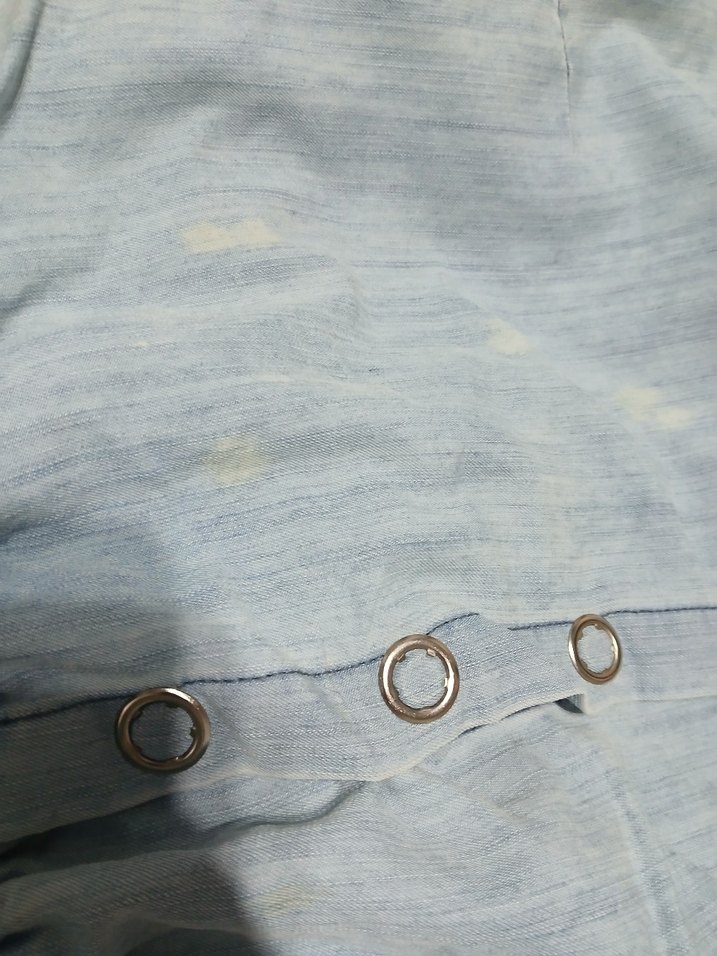 Gri Denim Kadın Tulum, Düğmeli, Kısa Kollu - Görsel 5