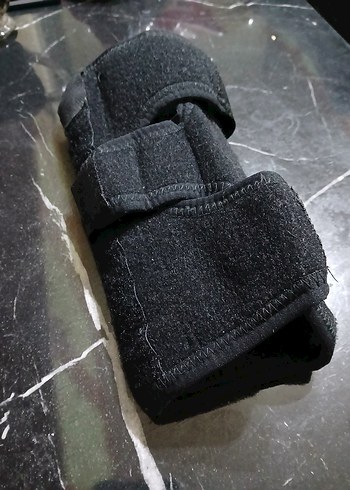 Siyah Biker Dirsek Koruyucu korse Velcro Bantlı - Görsel 3