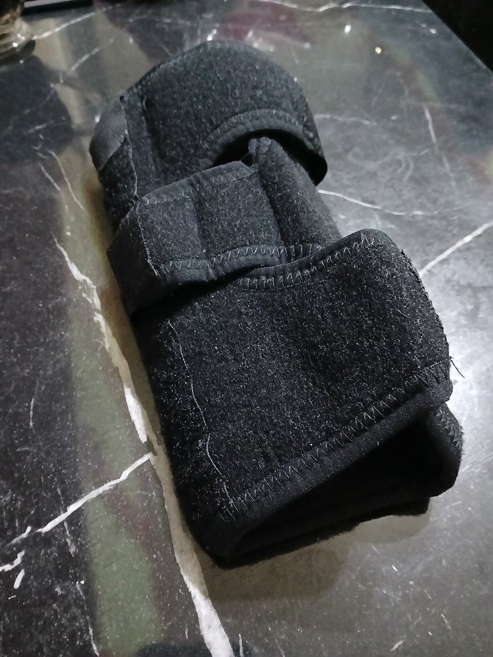 Siyah Biker Dirsek Koruyucu korse Velcro Bantlı - Görsel 3