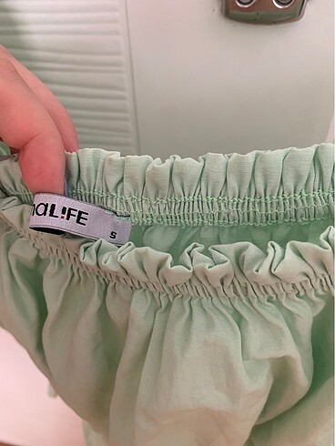 s Beden yeşil Renk crop bluz