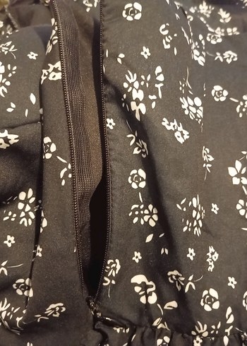 Fırfırlı Siyah Straplez Elbise - Görsel 8