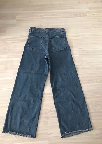 LC Waikiki Gri Mavi Salaş Midi Kadın Kot Pantolon