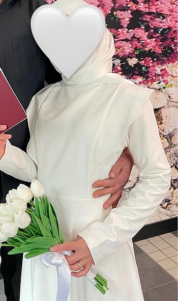 s Beden beyaz Renk Tesettür nikah elbisesi