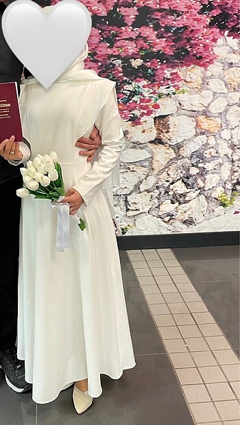 Tesettür nikah elbisesi