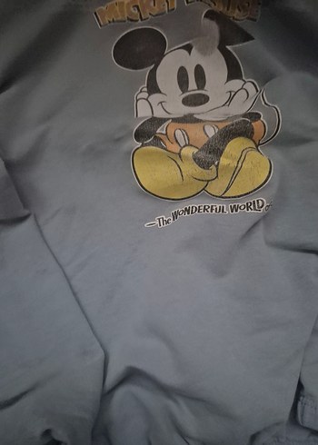 Kız Çocuk Gri Pamuklu Baskılı Uzun Kollu Tişört - Görsel 5