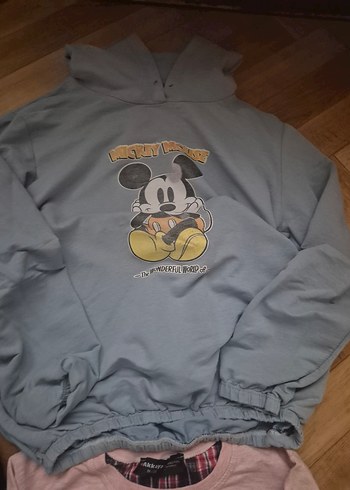 Kız Çocuk Gri Pamuklu Baskılı Uzun Kollu Tişört - Görsel 6