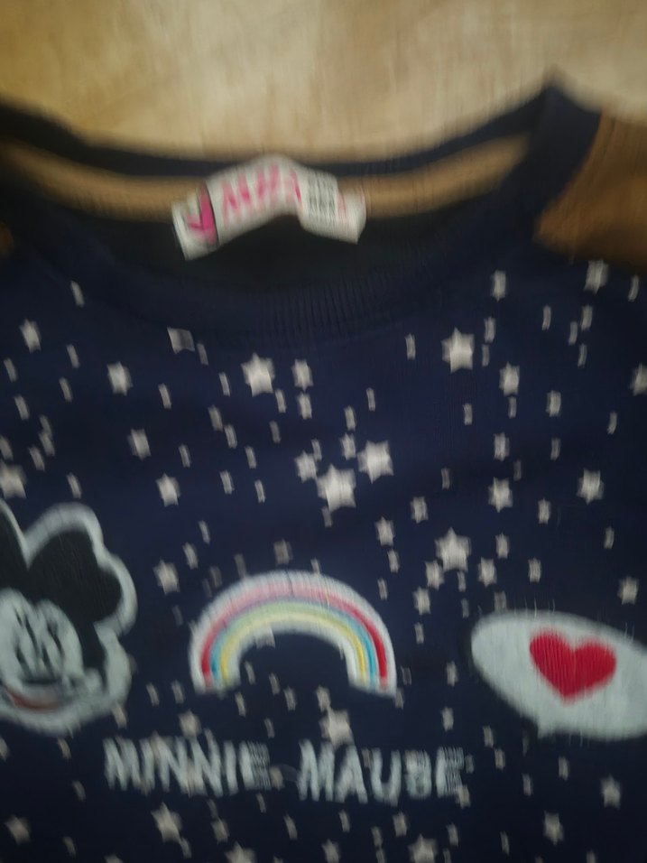 Kız Çocuk Gri Pamuklu Baskılı Uzun Kollu Tişört - Görsel 2