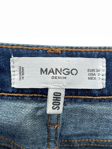34 Beden mavi Renk Mango Jean / Kot %70 İndirimli.