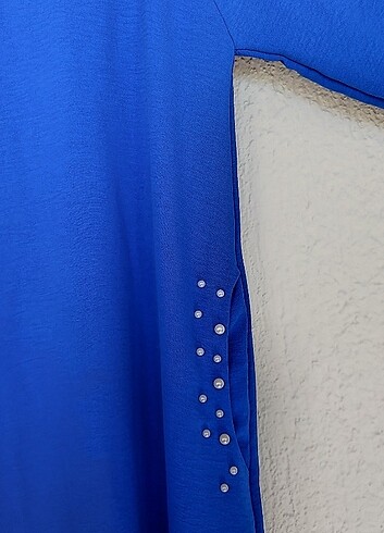 50 Beden mavi Renk kadın elbise 
