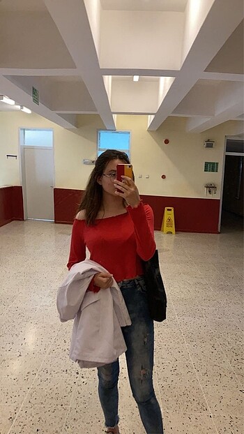 H&M HM omzu açık crop
