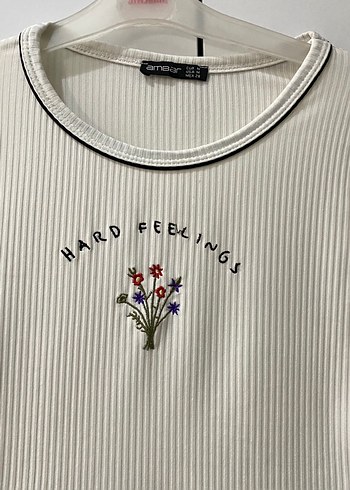 Diğer Dar beyaz crop tişört