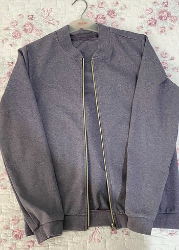 Diğer Gri Fermuarlı Kadın hırka ceket bomber