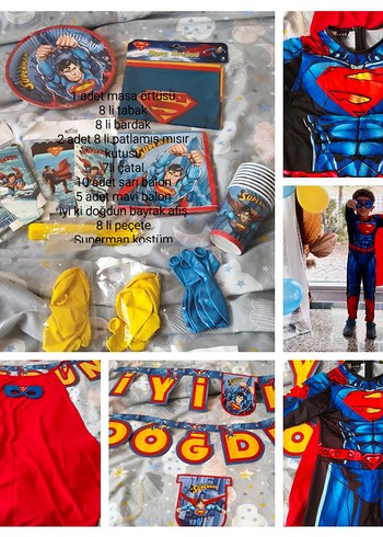 Kırmızı Süper Kahraman Temalı Askısız Çocuk Kostümü - Görsel 4