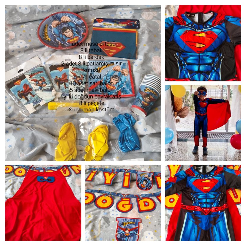 Kırmızı Süper Kahraman Temalı Askısız Çocuk Kostümü - Görsel 4