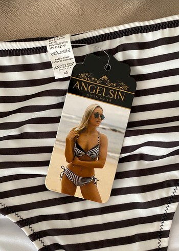 Siyah Beyaz Zebra Desenli Bikini Takımı - Görsel 2