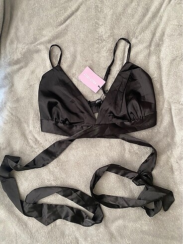 Hollylolly saten büstiyer croptop