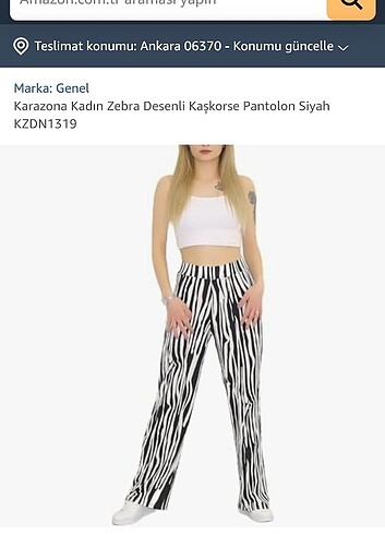 Atmosphere Zebra desen pantolon