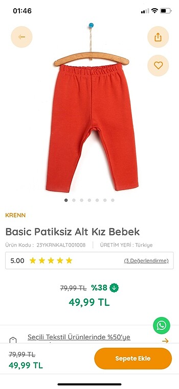 Patiksiz alt kız bebek