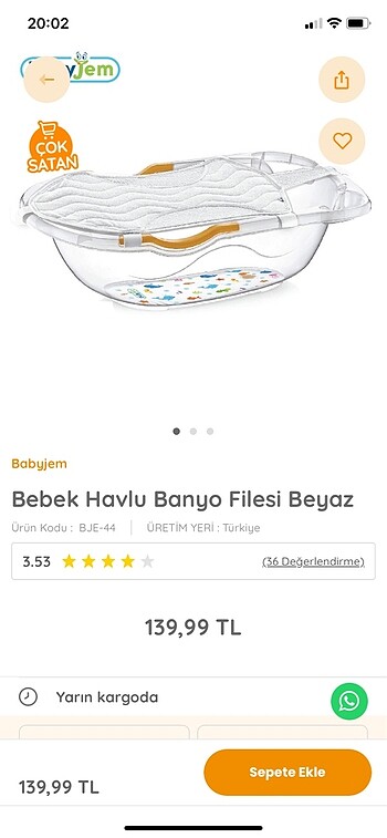 Bebek banyo filesi