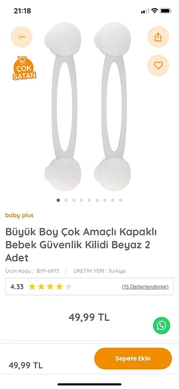 Bebek güvenlik kilidi