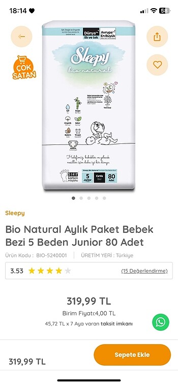 Sleepy bebek bezi