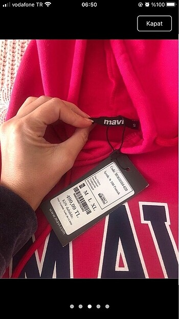 s Beden Mavi pembe sweatshirt