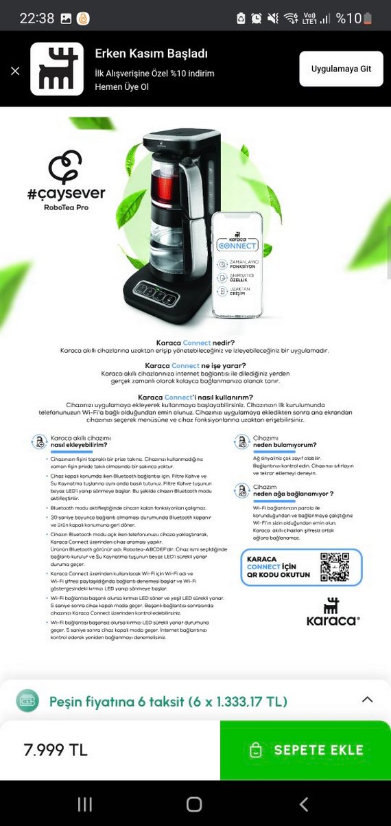 Karaca Çaysever Robotea Pro Connect 4in1  çay makinesi. - Görsel 5