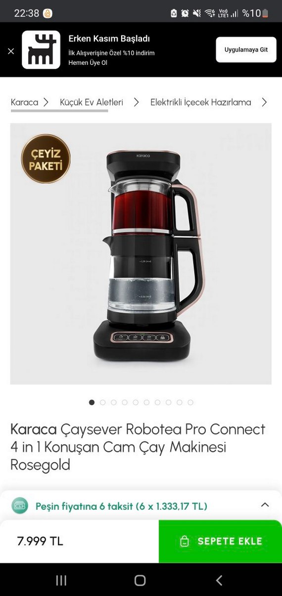Karaca Çaysever Robotea Pro Connect 4in1  çay makinesi. - Görsel 3