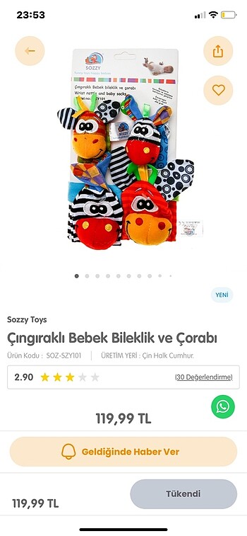 Beden Çocuk eğitici çorap bileklik oyuncak