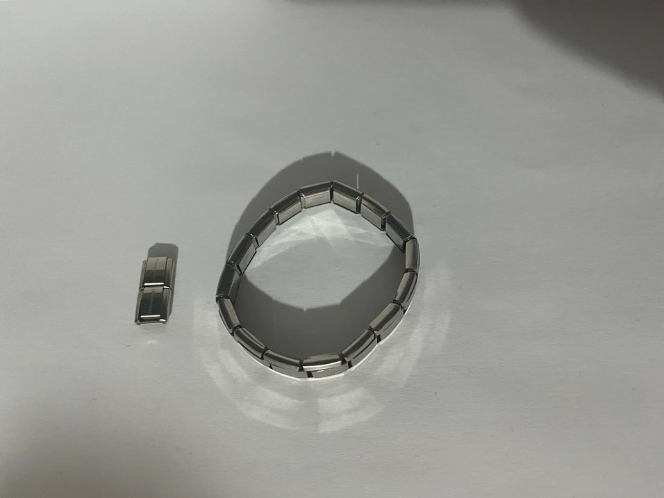 Gri Kadın Bileklik italyan carm takilabilir celik bileklik - Görsel 2