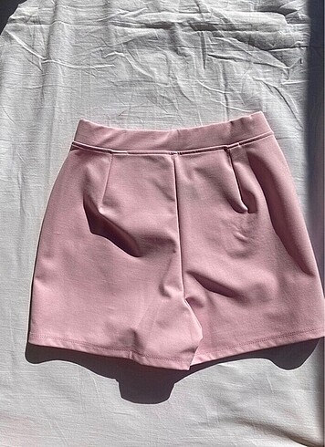 Urban Outfitters Pembe çift yırtmaçlı şort etek