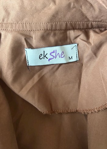 Düğmeli Bej  Kadın Trençkot - Görsel 4