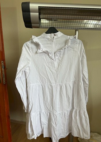 Fırfırlı Beyaz tunik gömlek - Görsel 5