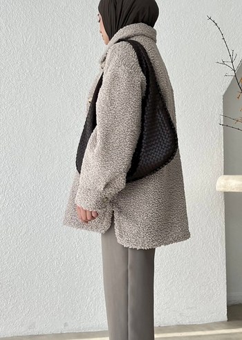 H&M Pinterest teddy mont bej - Görsel 3