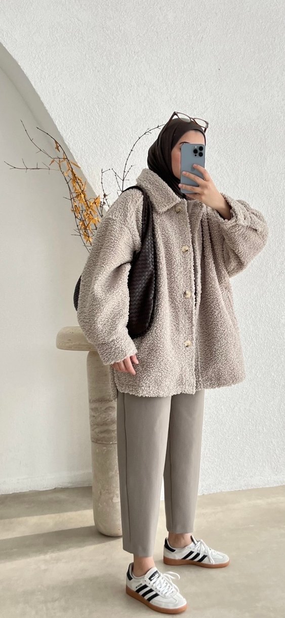 H&M Pinterest teddy mont bej - Görsel 2