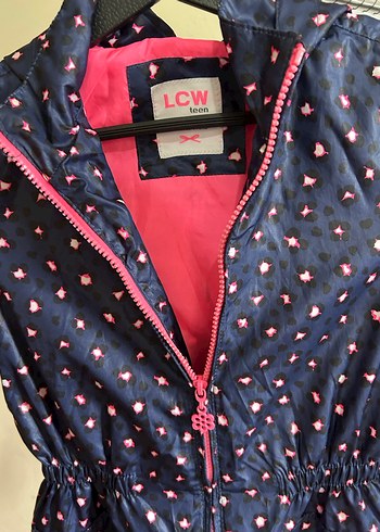 Kız Çocuk Renkli Bağlama Desenli Fermuarlı yağmurluk - Görsel 5