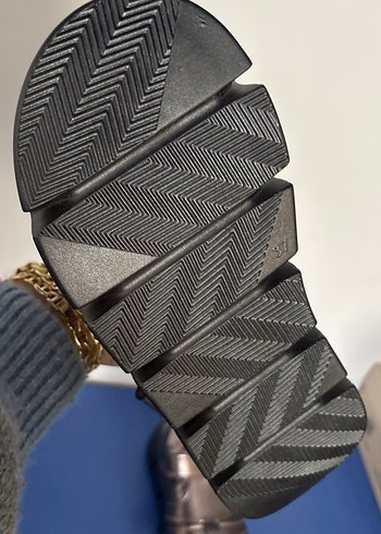 Kahverengi Deri Platform Topuklu Tokalı Sandalet - Görsel 3