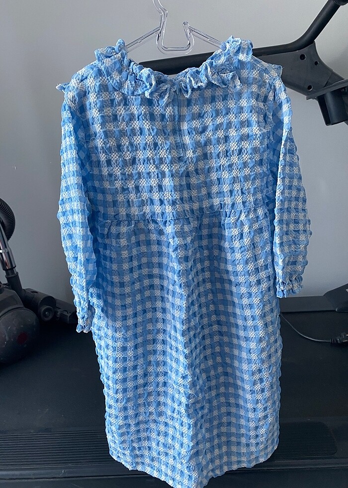 Mavi kız çocuk elbisesi - Görsel 3