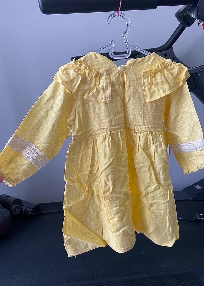 Sarı kız bebek elbisesi - Görsel 3
