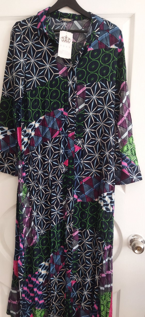 Çok Renkli Uzun Pilili Kadın Elbise fiyat sorunuz - Görsel 2