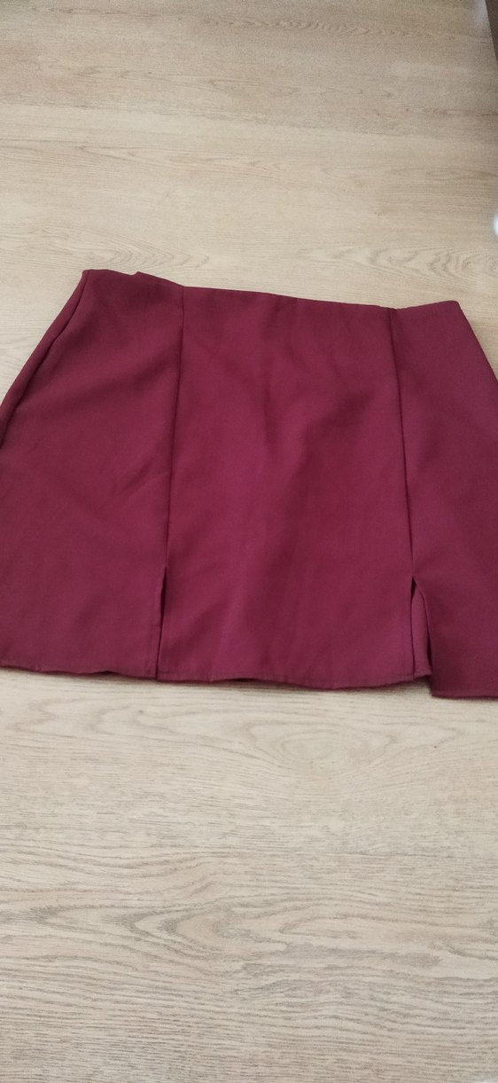 Bordo Kadın Midi Kumaş Pantolon - Görsel 3